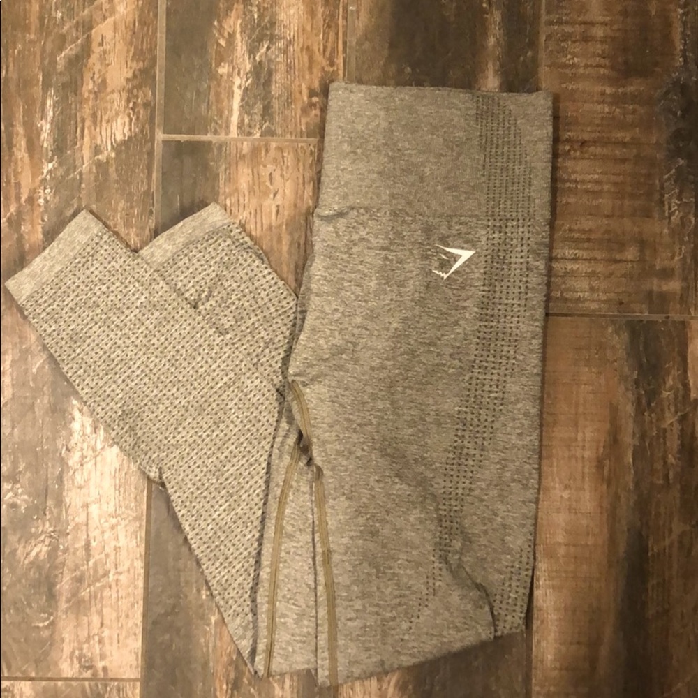 Gymshark Vital Seamless Leggings- Khaki Marl